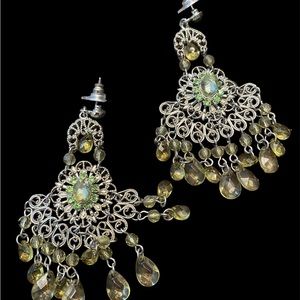 🌠Chandelier Earrings Shades Of Pale Green🌠
